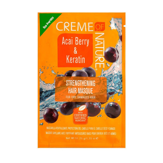 Creme of Nature Acai Berry & Keratin Strengthening Masque Packet 1.75 oz Alexwigs
