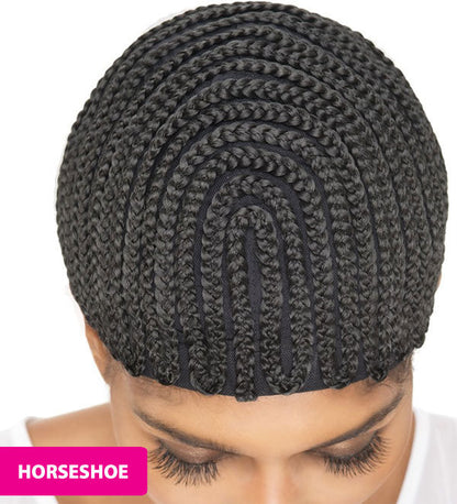 Vivica A Fox Cornrow PRO CAP STRAIGHT BACK OR HORSESHOE (With Combs)