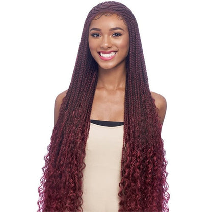 Vanessa Slayd Designer Cornrow Braid 13x5 Hand-Tied Lace Front Wig - CORNWAVE 32" Alexwigs