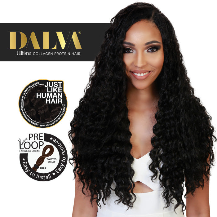 Dalva Ultima Collagen Protein Hair Pre-Looped Crochet Braid - DEEP TWIST 14/18" Alexwigs