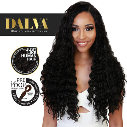 Dalva Ultima Collagen Protein Hair Pre-Looped Crochet Braid - DEEP TWIST 14/18" Alexwigs