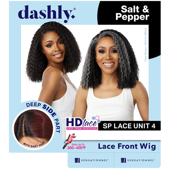 Sensationnel Dashly Salt & Pepper 4" Deep Part HD Lace Front Wig - SP LACE UNIT 4 Alexwigs