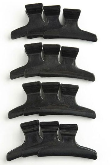 2" Black / White Butterfly Clamps