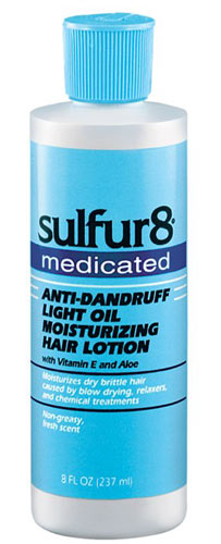 Sulfur-8 Anti-Dandruff LIGHT OIL MOISTURIZING HAIR LOTION 8 oz Alexwigs