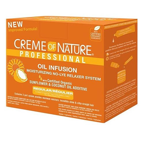 Creme of Nature PRO Oil Infusion Moisturizing No-Lye Relaxer Kit [Quad Pack] Alexwigs