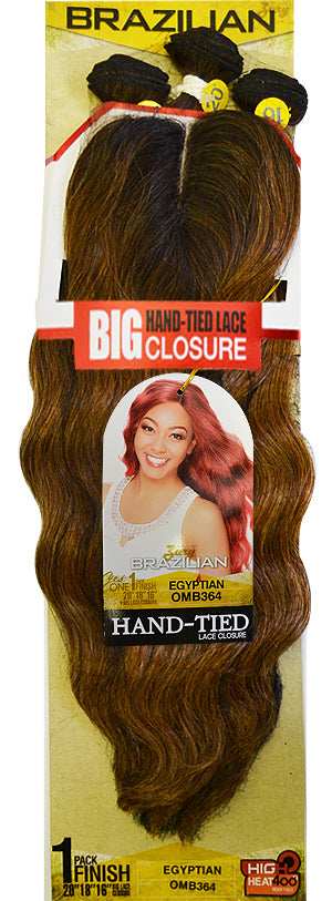 Zury Sis Brazilian Yesone EGYPTIAN Weave (1Pack Finish-16/18/20 + Big Closure)
