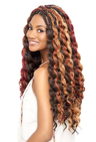 Vanessa Crochet Braid 2X African Arts Kalontress FLUFFY WAVE 18 Inch Alexwigs