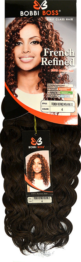 Bobbi Boss French Refined 100% Human Hair Weaving 12 - 18" Alexwigs