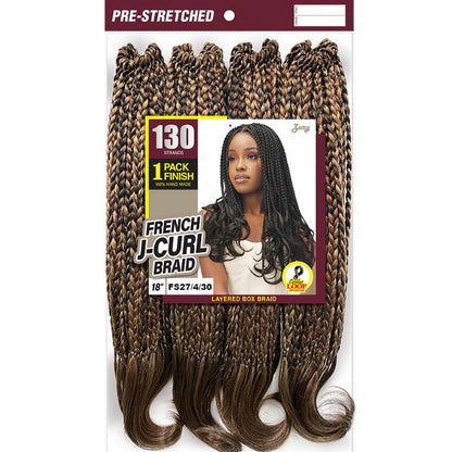 Zury Sis Loop Crochet Braids 100% Hand-Made - FRENCH J CURL BRAID 18" 130 STRANDS Alexwigs