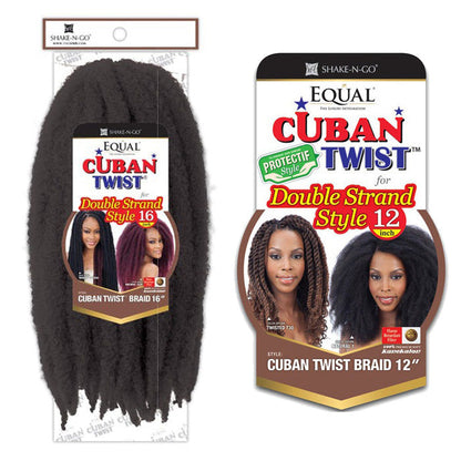 Equal by Shake N Go Cuban Double Strand Style Braid - CUBAN TWIST BRAID 12"/16"/24" Alexwigs