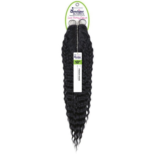 Sensationnel Human Hair Blend Boutique Bundles Lace Part Closure - FRENCH WAVE 18" Alexwigs