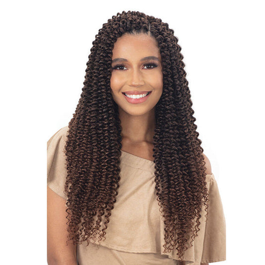 Model Model Glance Crochet Braids - PRE-STRETCHED WATER BOHEMIAN CURL 18" 3X Alexwigs
