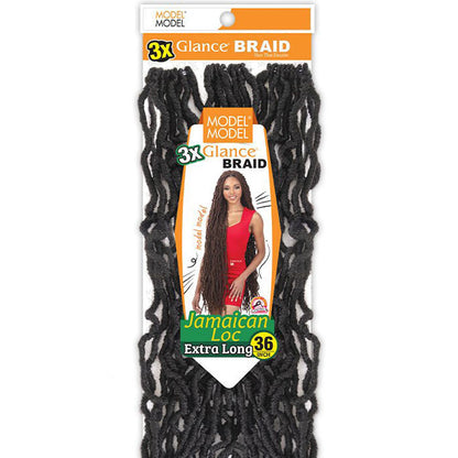 Model Model Glance Pre-Looped Crochet Braids - JAMAICAN LOC 36" 3X Alexwigs