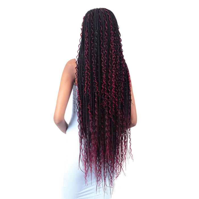 Model Model Glance Pre-Looped Crochet Braids - PRE-STRETCHED BOHO BOX BRAID 38" 3X Alexwigs