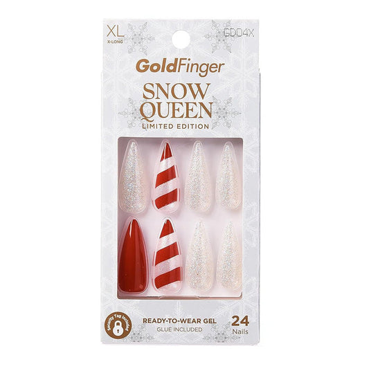 Kiss GoldFinger Snow Queen Limited Edition 24 Nails - Be Jolly Alexwigs