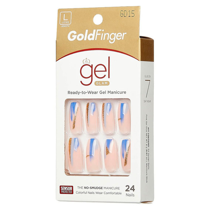 Kiss GoldFinger Gel Glam 24 Nails - Roller Coaster Alexwigs