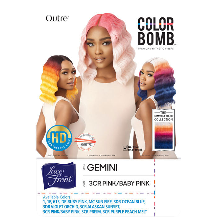Outre Color Bomb HD Transparent Lace Front Wig - GEMINI Alexwigs