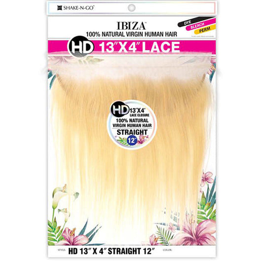 Shake N Go 100% Virgin Human Hair 13X4 HD Lace Closure - STRAIGHT 12 Alexwigs
