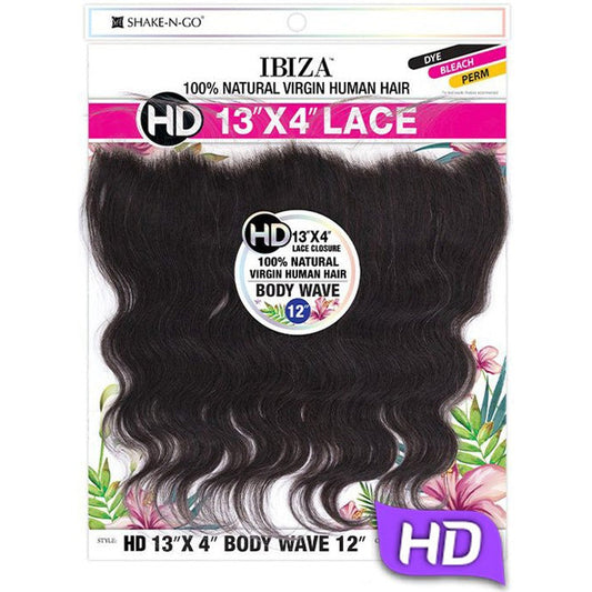Shake-N-Go Ibiza 100% Virgin Human Hair 13X4 HD Lace Closure - BODY WAVE 12 Alexwigs