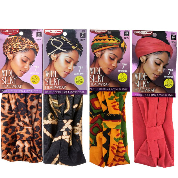 RED WIDE DRY FIT HEADWRAP Alexwigs