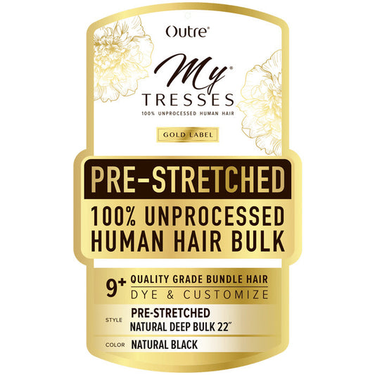 Outre Mytresses Gold Label 100% Unprocessed Human Hair Braids - PRE-STRETCHED NATURAL DEEP BULK 22" Alexwigs
