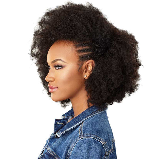 Sensationnel Human Hair Curls Kinks & CO Textured Clip In Extension - HH 4C CLIQUE 9PCS (14-18 Inch) Alexwigs