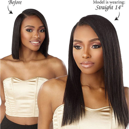 Sensationnel Empire Human Hair Weaves 7 PCS Butterfly Clip-In - STRAIGHT 14" Alexwigs
