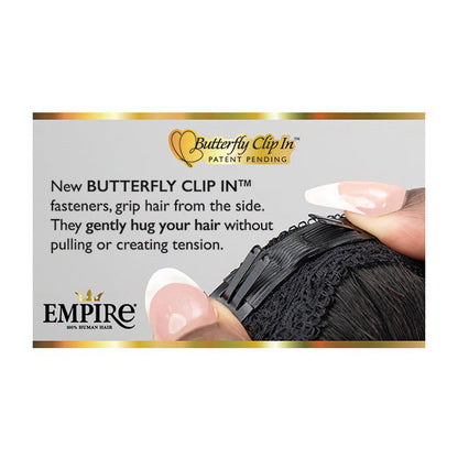 Sensationnel Empire Human Hair Weaves 7 PCS Butterfly Clip-In - STRAIGHT 18" Alexwigs