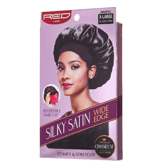 Red by Kiss X Large Silky Satin Wide Edge Reversible Hair Cap Alexwigs