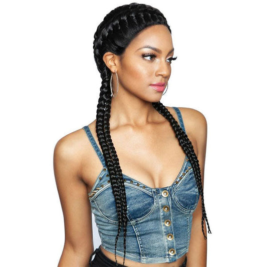 Mane Concept Red Carpet Premiere Ghana Braid Lace Front Wig - RCBG01 HERA 28" Alexwigs