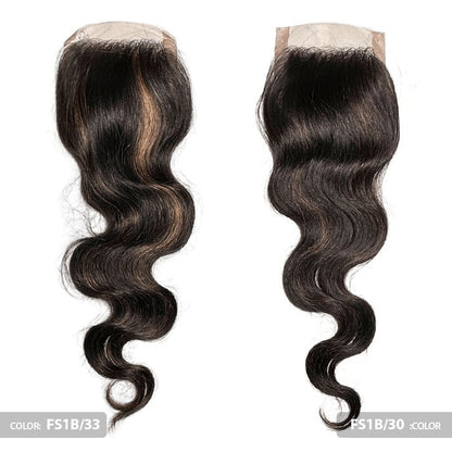 Black Diamond 100% Remi Human Hair Mono Top Closure - WAVY 12"