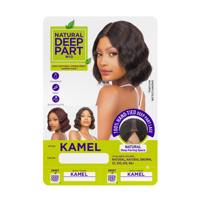 Janet Collection Natural Deep Part Wig 100% Natural Virgin Remy Human Hair Lace Front Wig - OKSANA Alexwigs