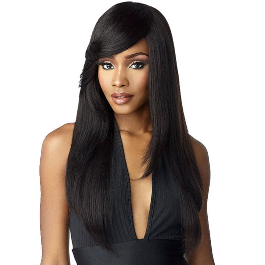 Sensationnel Empire 100% Human Hair Clip-In Side Swept Bang Alexwigs