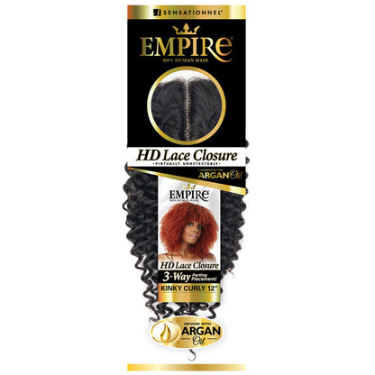 Sensationnel Empire 100% Human Hair HD Lace Closure - KINKY CULRY 12" Alexwigs