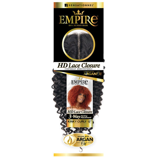 Sensationnel Empire 100% Human Hair HD Lace Closure - KINKY CULRY 12" Alexwigs