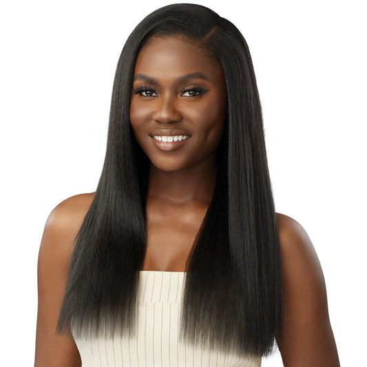 Outre Big Beautiful Hair Human Hair Blend Clip-In 9 Weave - Natural Yaki 18" Alexwigs