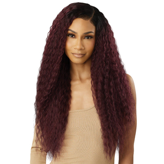 Outre Purple Pack Brazilian Boutique Human Hair Blend Weave - NATURAL FRENCH (18"/20"/22"+ 4x4 HD HAND-TIED LACE CLOSURE) Alexwigs