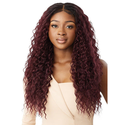 Outre Purple Pack Brazilian Boutique Human Hair Blend Weave - VIRGIN LOOSE DEEP 4PCS (18/20/22 inch + 4 inch lace closure) Alexwigs