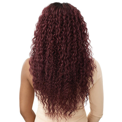 Outre Purple Pack Brazilian Boutique Human Hair Blend Weave - VIRGIN LOOSE DEEP 4PCS (18/20/22 inch + 4 inch lace closure) Alexwigs