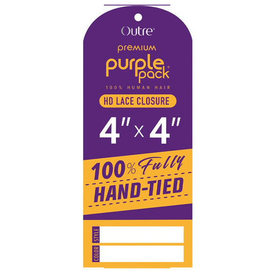 Outre Premium Purple Pack Yaki 4" x 4" HD Lace Closure Alexwigs