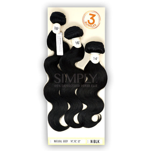 Outre Simply 100% Non-Processed Human Hair Weave Bundle - NATURAL BODY Alexwigs