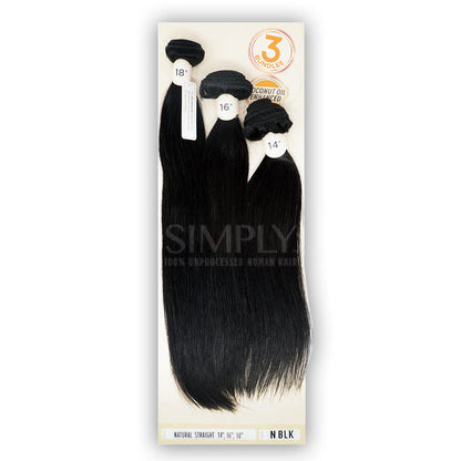 Outre Simply 100% Non-Processed Human Hair Weave Bundle - NATURAL STRAIGHT Alexwigs