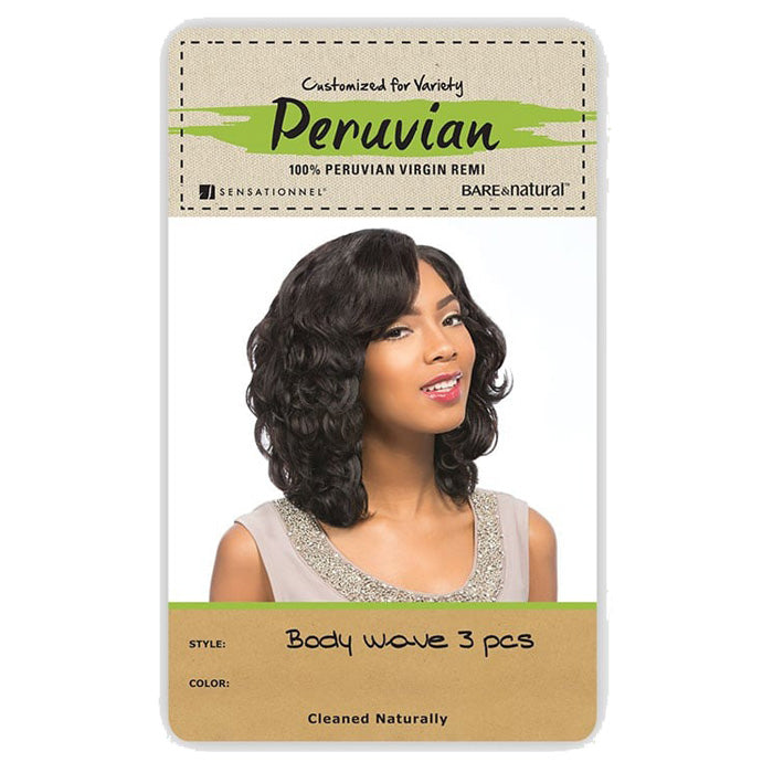 Sensationnel Bare & Natural Peruvian 100% Virgin Remi Weave BODY WAVE 10S 3PCS Alexwigs