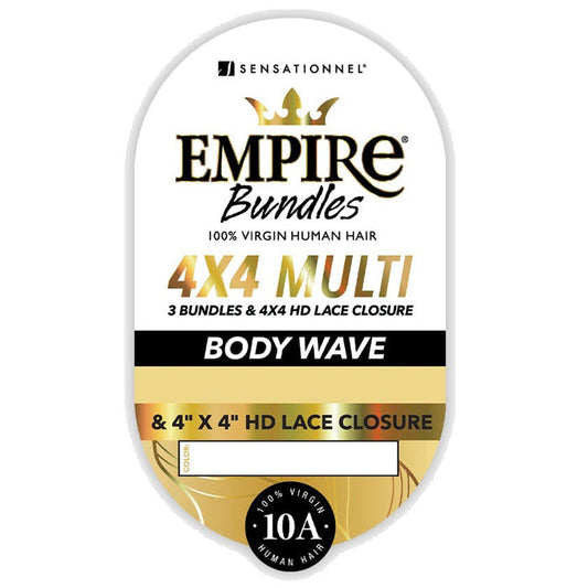 Sensationnel Empire Bundles 100% Virgin Human Hair HD Lace Closure 4X4 Multi Pack - BODY WAVE Alexwigs