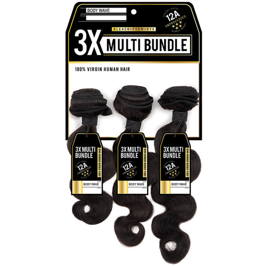 Sensationnel 12A 100% Virgin Human Hair 3X Bundle Weave - BODY WAVE 18"20"22" Alexwigs