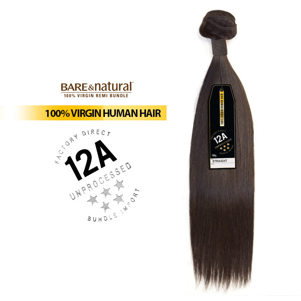 Bare & Natural Unprocessed 100% Virgin Human Hair STRAIGHT 12A 10-22