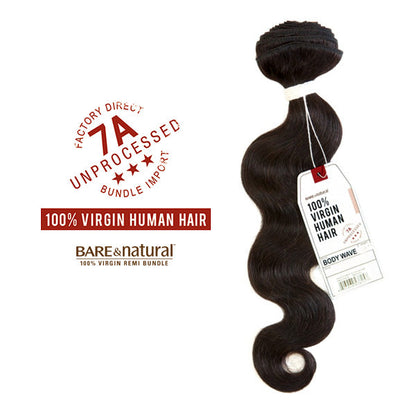 Sensationnel Bare & Natural Unprocessed 100% Virgin Human Hair 7A Weave - BODY WAVE 14-28" Alexwigs