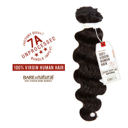 Sensationnel Bare & Natural 7A Unprocessed 100% Virgin Human Hair Weave - LOOSE DEEP 10"-26" Alexwigs