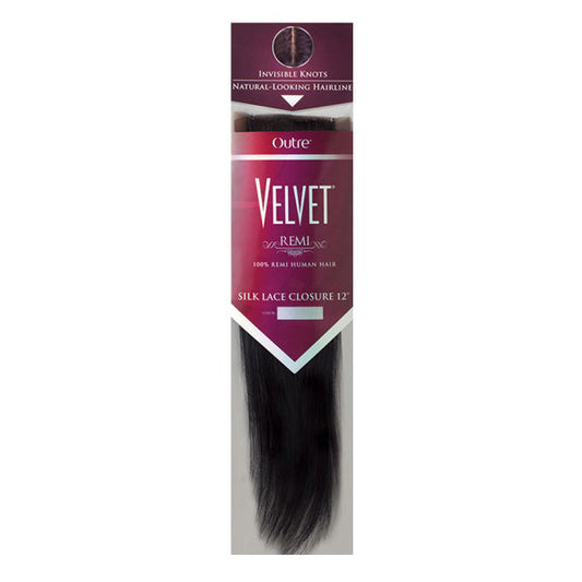Outre Velvet Remi 100% Remi Human Hair SILK LACE CLOSURE 12 Inch Alexwigs