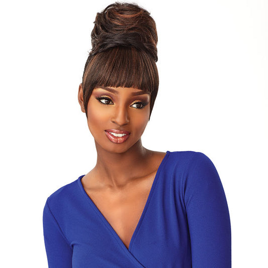 Sensationnel 100% Premium Fiber Instant Bun with Bangs ADA Alexwigs